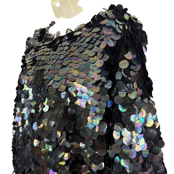 Liz Claiborne Vintage 80s Lambswool Angora Sweater Allover Sequin Dolman sz S - Picture 10 of 16